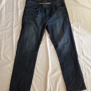 Express Blake Loose Fit Straight Leg Blue